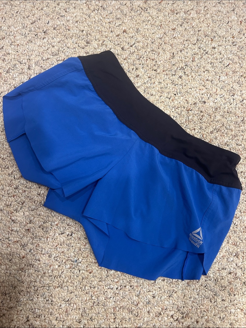 Reebok Women’s Royal Blue Crossfit Shorts with Black Waistband